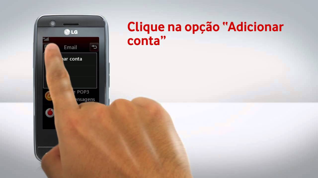 LG GT505 - Configura&ccedil;&atilde;o de e-mail