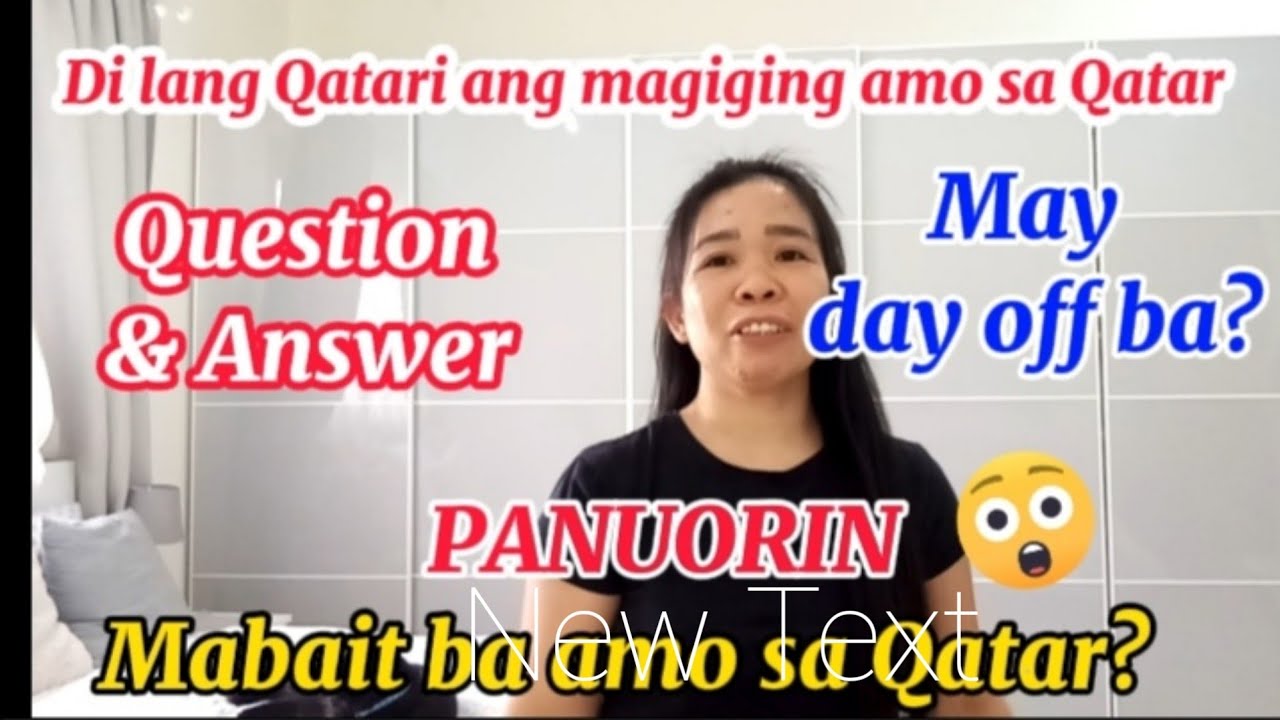 SAFE BA MAG DH SA QATAR/MABABAIT BA AMO SA QATAR/DH IN MIDDLE EAST/BUHAY OFW