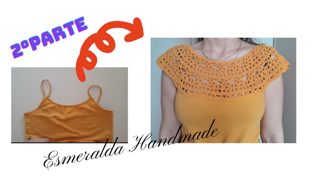 Canotta senape 2°parte Come trasformare una canotta - SPRONE TONDO - How to transform a tank top