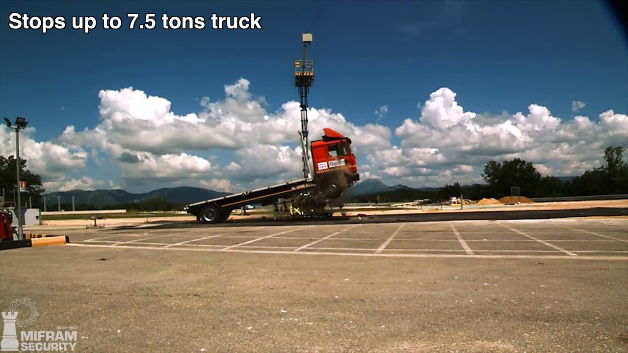 Modular Vehicle Barrier Test – MVB-3X™ Stopping 7.5-Ton Trucks | Mifram Security
