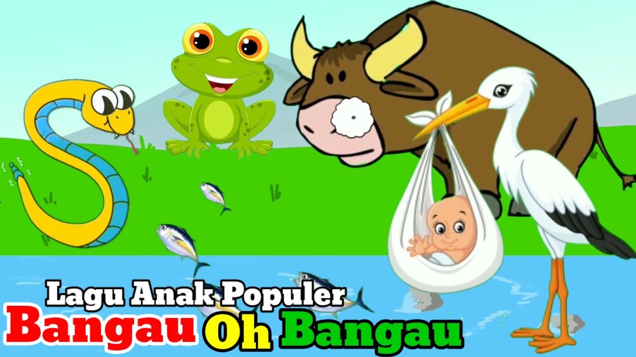 Bangau Oh Bangau ~ Animasi Hewan-Hewan Lucu ~ Lagu Anak Populer