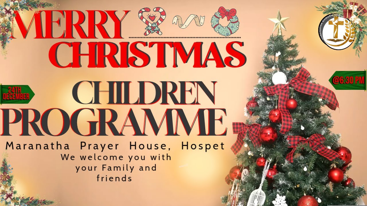 Children's Christmas Celebretion // MARANATHA HOSPET // 24-12-2025 //