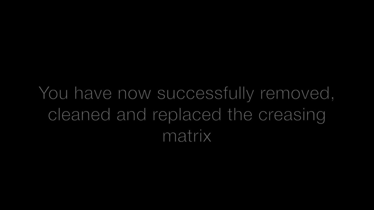 DigiFold Pro: remove, clean and replace the creasing blade