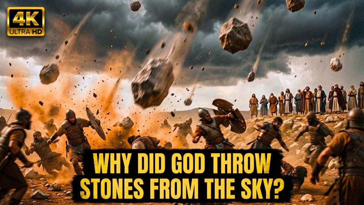 WHY DID GOD THROW GIANT STONES FROM THE SKY AND KILL MORE ENEMIES THAN THE SWORDS OF ISRAEL?