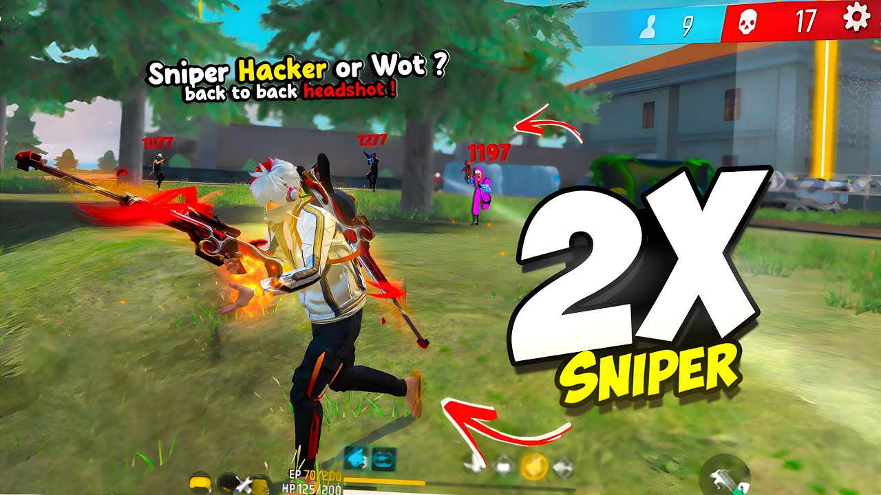 2x Sniper On Fire 🔥 Back to Back Headshot 💀 Free Fire