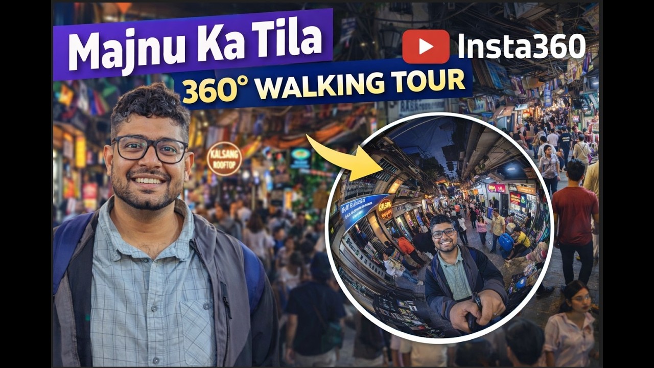 Majnu Ka Tila 360° Walking Tour | Delhi Tibetan Market | Insta360 POV Vlog