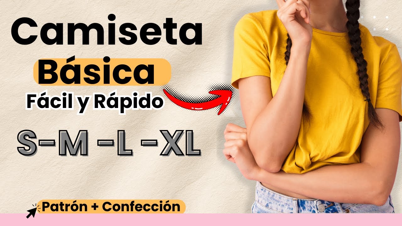 CAMISETA BÁSICA de dama | Patronaje y confección S–M–L–XL