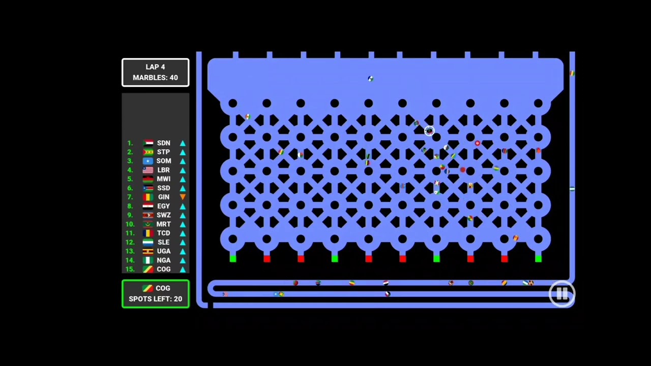Marble race tournament: Africa race