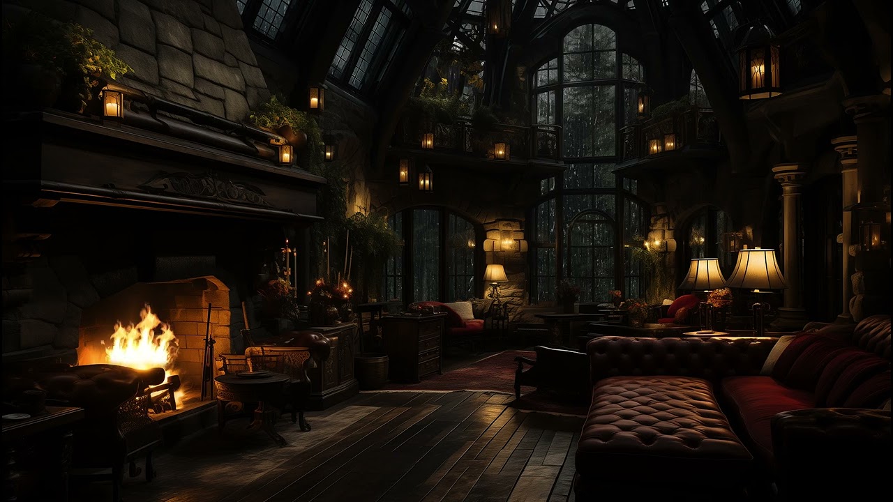 Castle Window Thunderstorm 🌧️ Relaxing Rain for Emotional Reset and Deep Night Rest