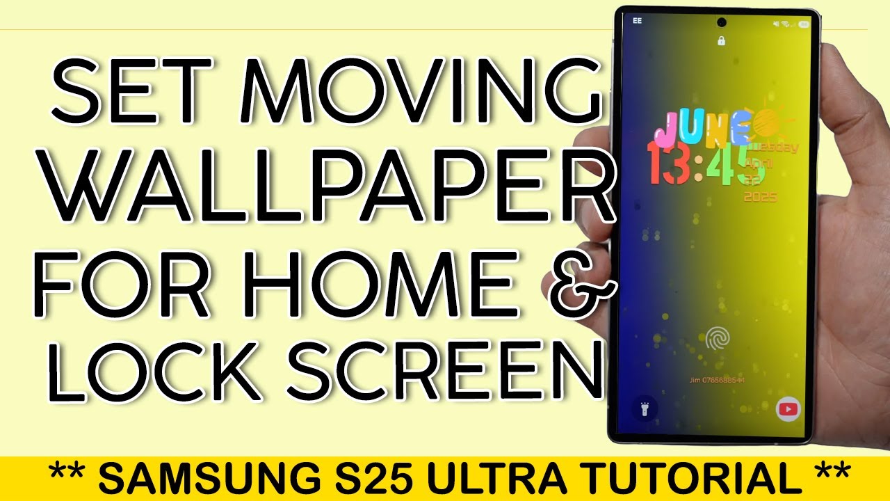 How to Set moving Wallpaper for Home Screen and Lock Screen ONE UI 7.0 Samsung 2025
