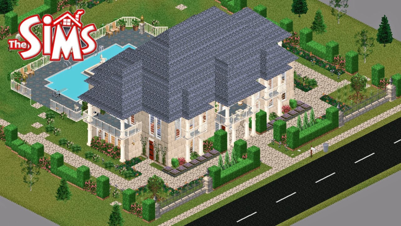 Building a Mansion in The Sims 1
