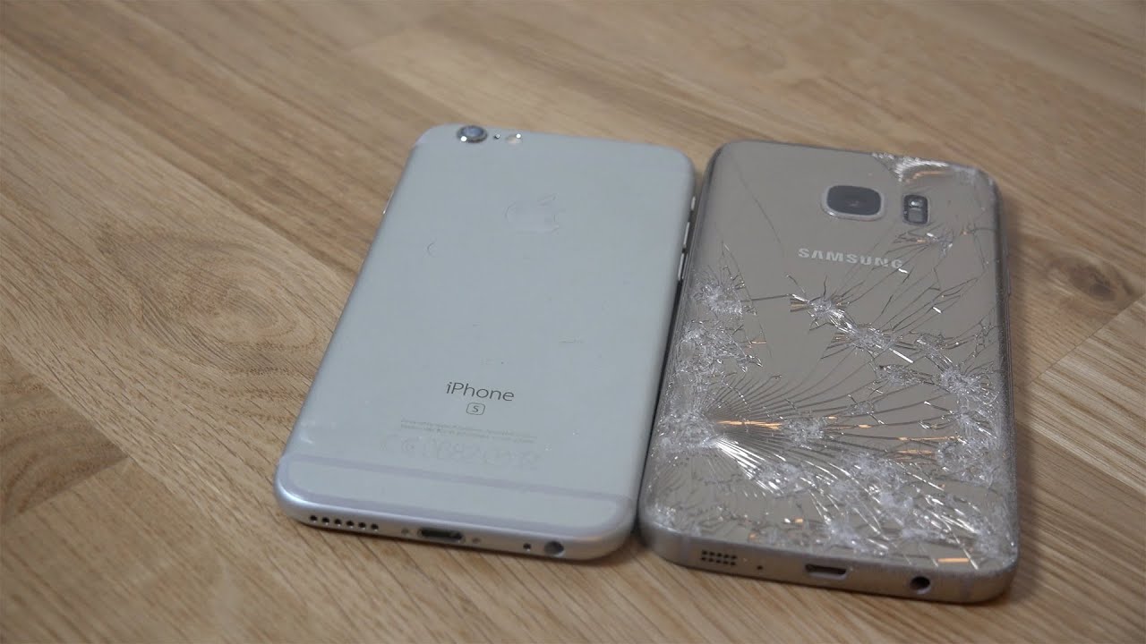 Samsung Galaxy S7 vs. iPhone 6S Forklift Damage Review! Does The Camera Still Work?!