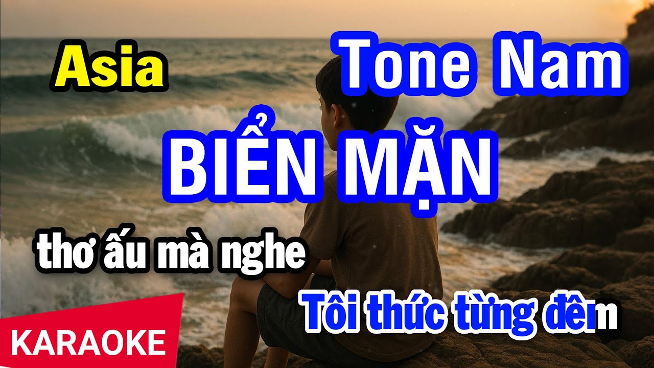 Karaoke Biển Mặn (Nhật Trường) Tone Nam | Nhan KTV