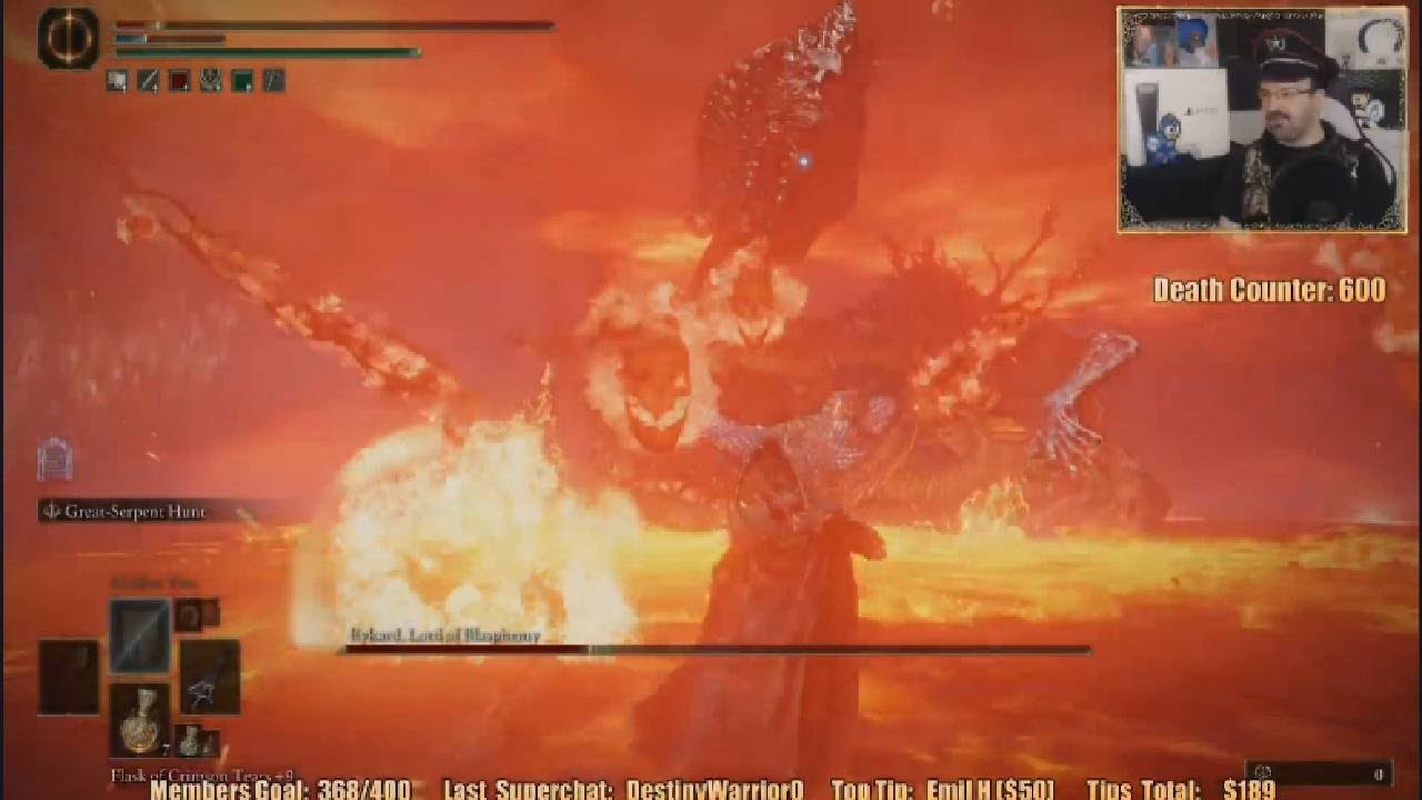40 Year Old Man Angry at His Audience While He Gets Owned by Rykard (Elden Ring)