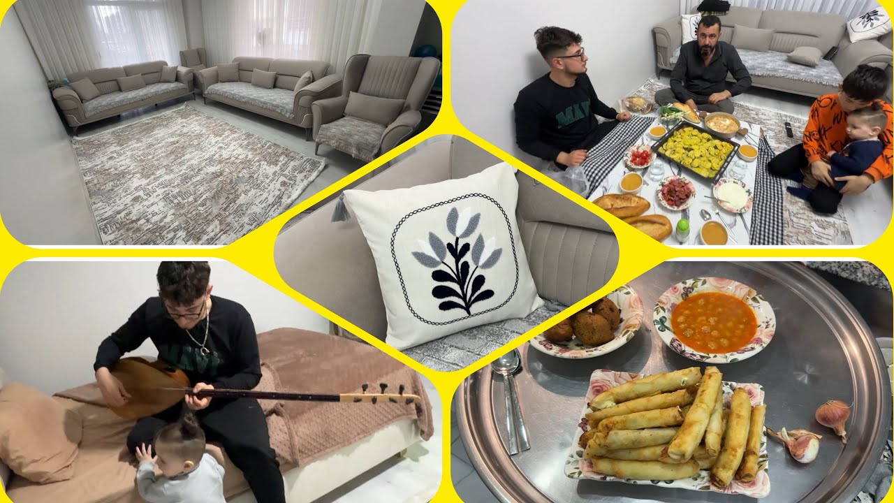 YENİ YEMEK MASAM NASL❌SAHURUN İLKGÜNÜ AİLECEK💕YENİ YASTIK KIRLENTLERİM❌İFTAR YEMEĞİMDE NELER VAR👍VLG