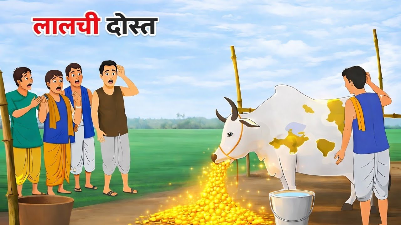 Greedy friend 😱 Hindi Moral Stories | Kids Cartoon Story | Hindi Stories | Bedtime Stories