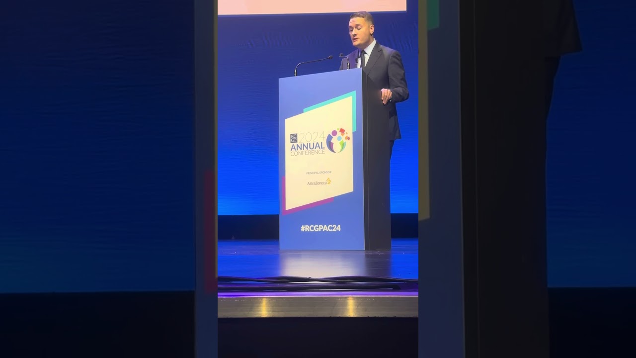 RCGP Annual Conference 2024 and Secretary of State Wes Streeting gives keynote at Plenary session.
