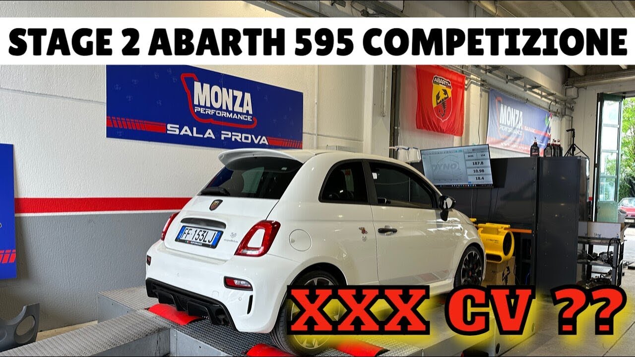 STAGE 2 ABARTH 595 Competizione - Montaggio downpipe 200 celle con Record Monza - SOUND PAZZESCO!