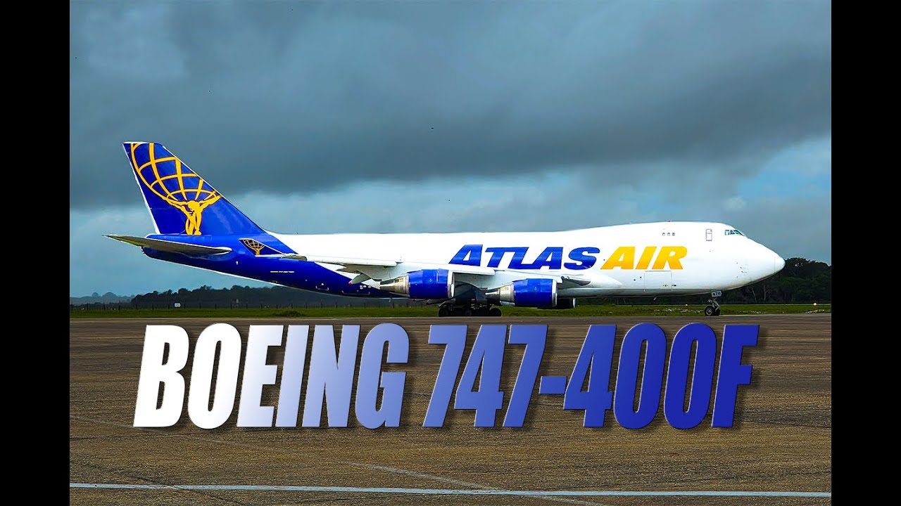 BOEING 747-400F  Take-Off LOUD|  Atlas Air