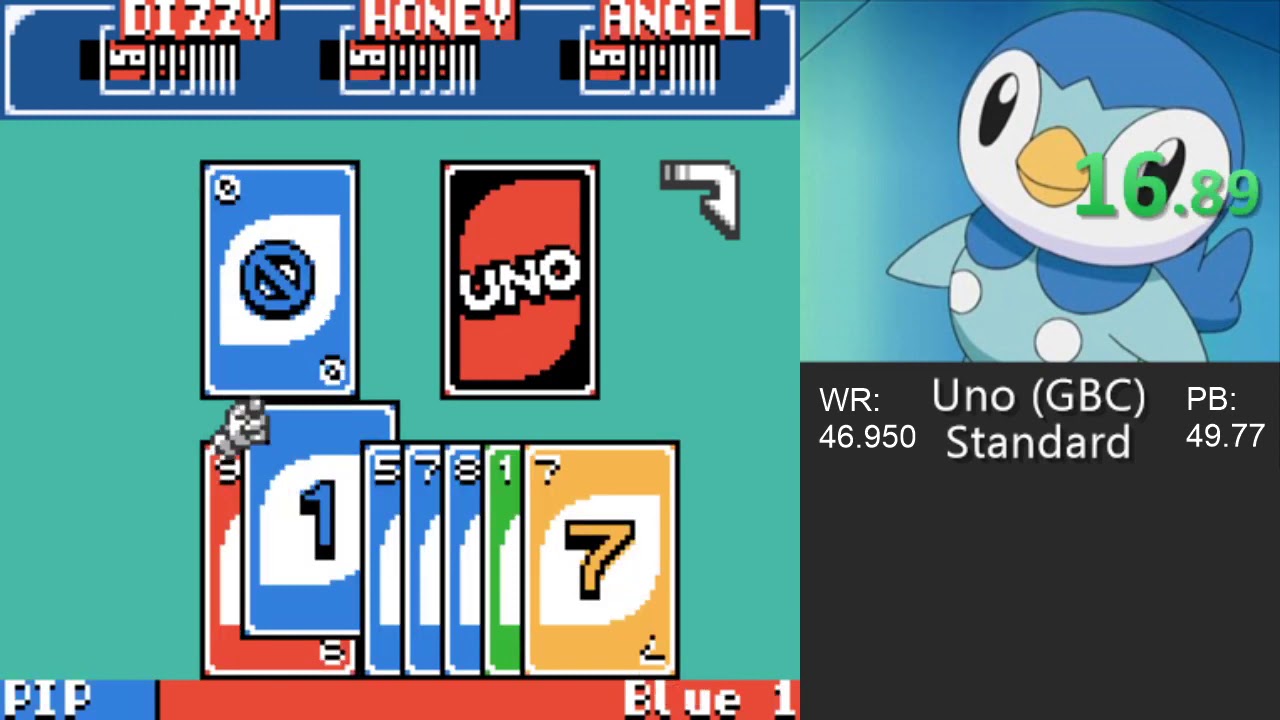 Uno (GBC) 4 Player Speedrun in 43.458 Seconds (Former WR)