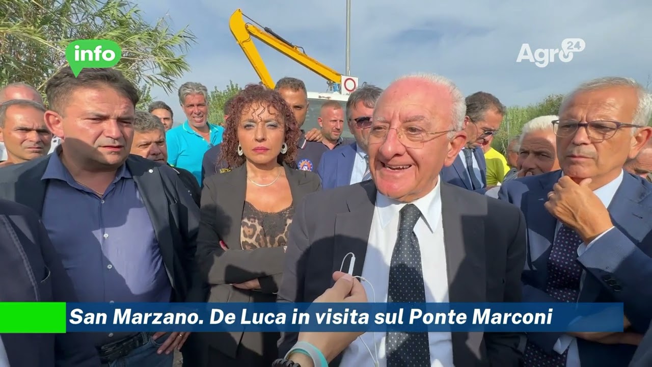 San Marzano sul Sarno. De Luca in visita sul Ponte Marconi