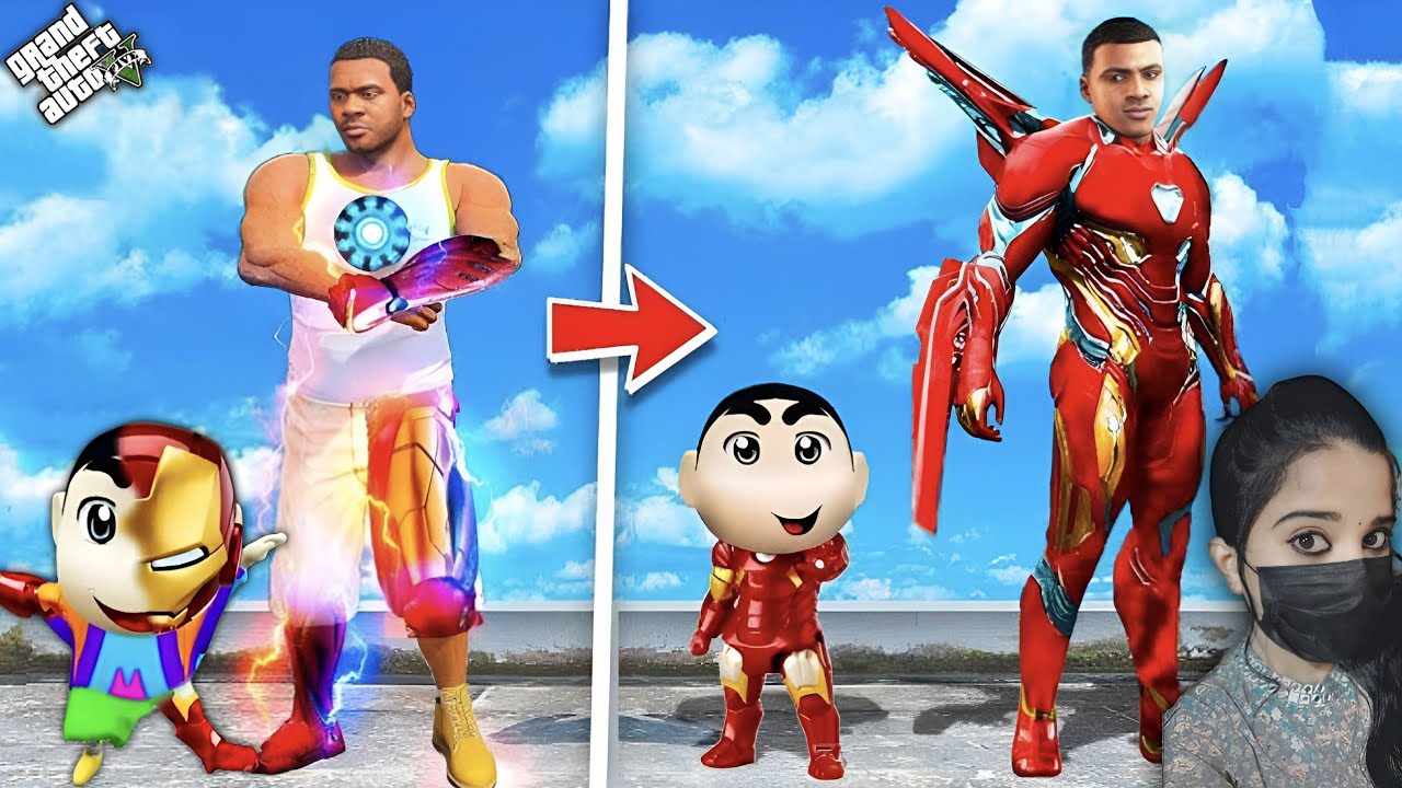 Franklin & Shinchan Becomes Iron Man | Saves Los Santos - GTA 5 #119