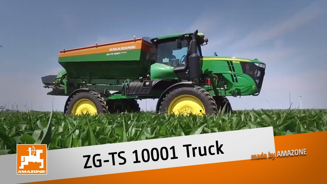 AMAZONE ZG-TS 10001 Aufbaustreuer mit John Deere R4038