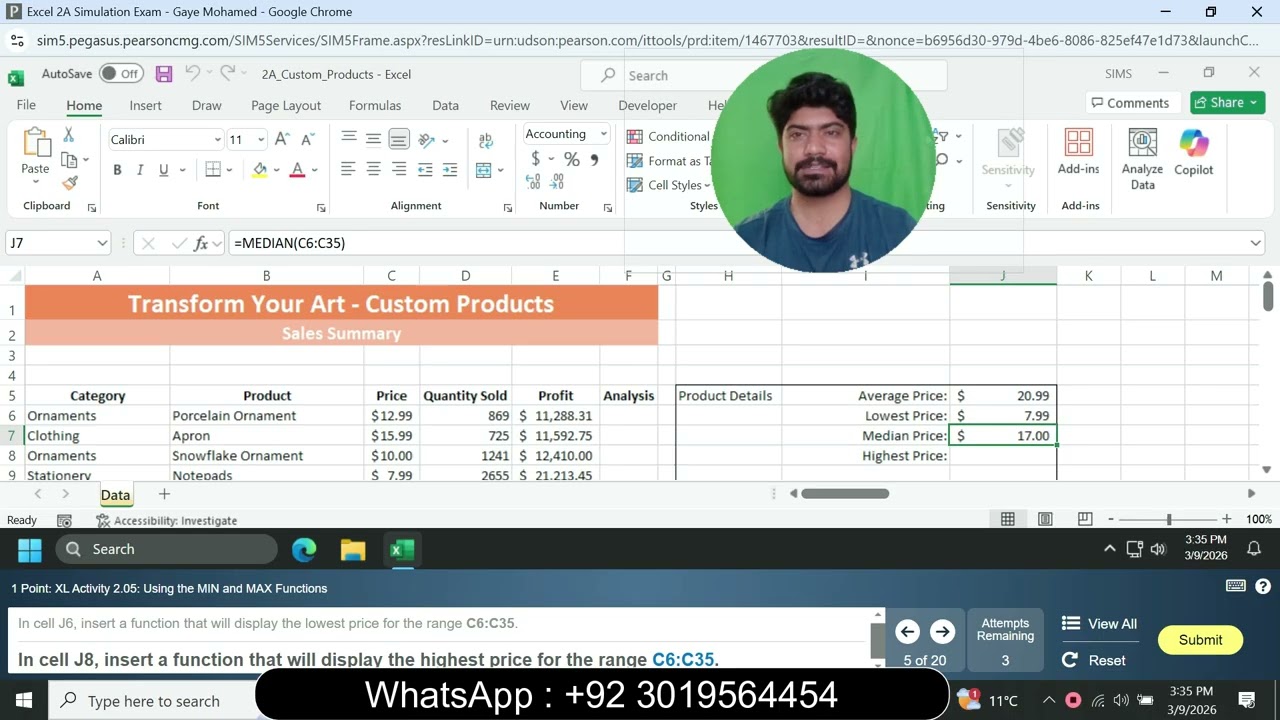 Excel 2A Simulation Exam | excel 2A Simulation Exam