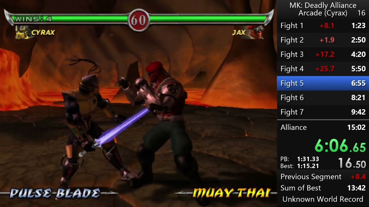 Mortal Kombat Deadly Alliance Cyrax Speedrun 11:59 IGT 15:35 RT [WR]