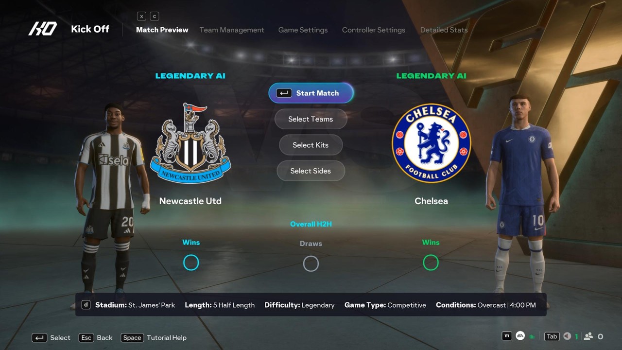 Newcastle United vs Chelsea | Premier League | EA FC 26 | Simulation
