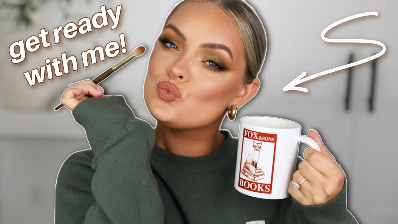 CHATTY GET READY WITH ME + FALL GREEN MAKEUP TUTORIAL