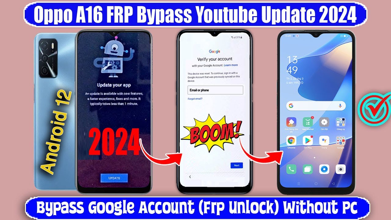 Oppo a16 FRP Bypass Youtube Update ✅ Not Working✔Oppo a16 FRP Bypass Android12✅|No Need for Computer