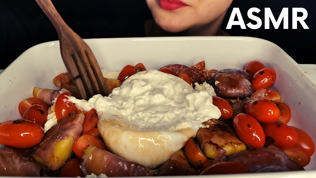 ASMR PROSSCIUTTO PEACHES | TOMATOES | BURRATA | No talking