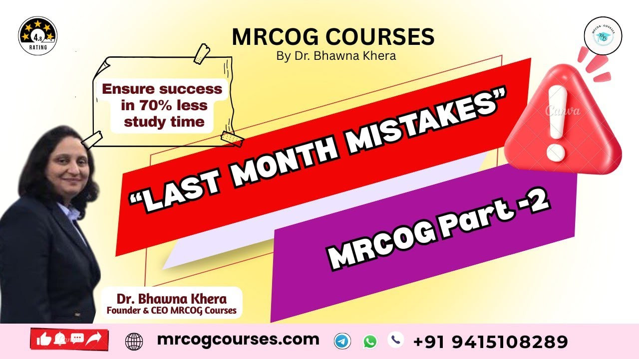 MRCOG Part 2 Final Month Plan Watch This Before You Revise Anything MRCOG Courses Bhawna khera