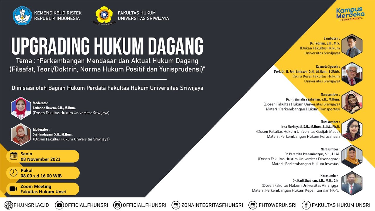 UPGRADING HUKUM DAGANG Perkembangan Mendasar dan Aktual Hukum Dagang | 08 Nov 2021