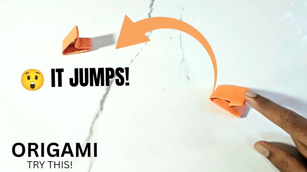 Jumping Toy Origami 🐸 | Easy Paper Jumping Toy 