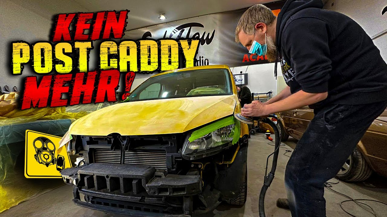 POST CADDY VERLIERT SEINE FARBE! 😱 NEUE RAPTOR LACKIERUNG, SCHLEIFEN BIS DER ARZT KOMMT....