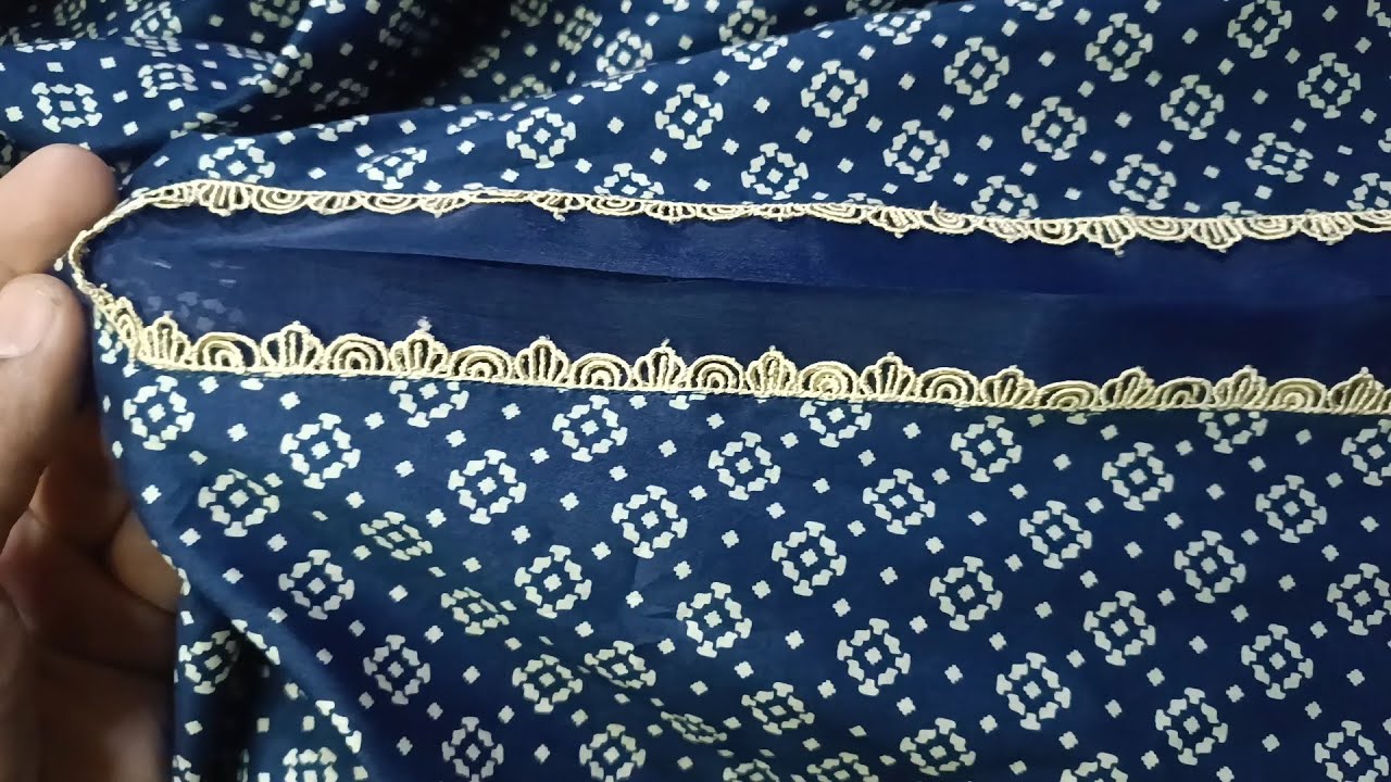 Chalk design cutting and stitching with lace|designer chalk for ladies suit #sewingtips
