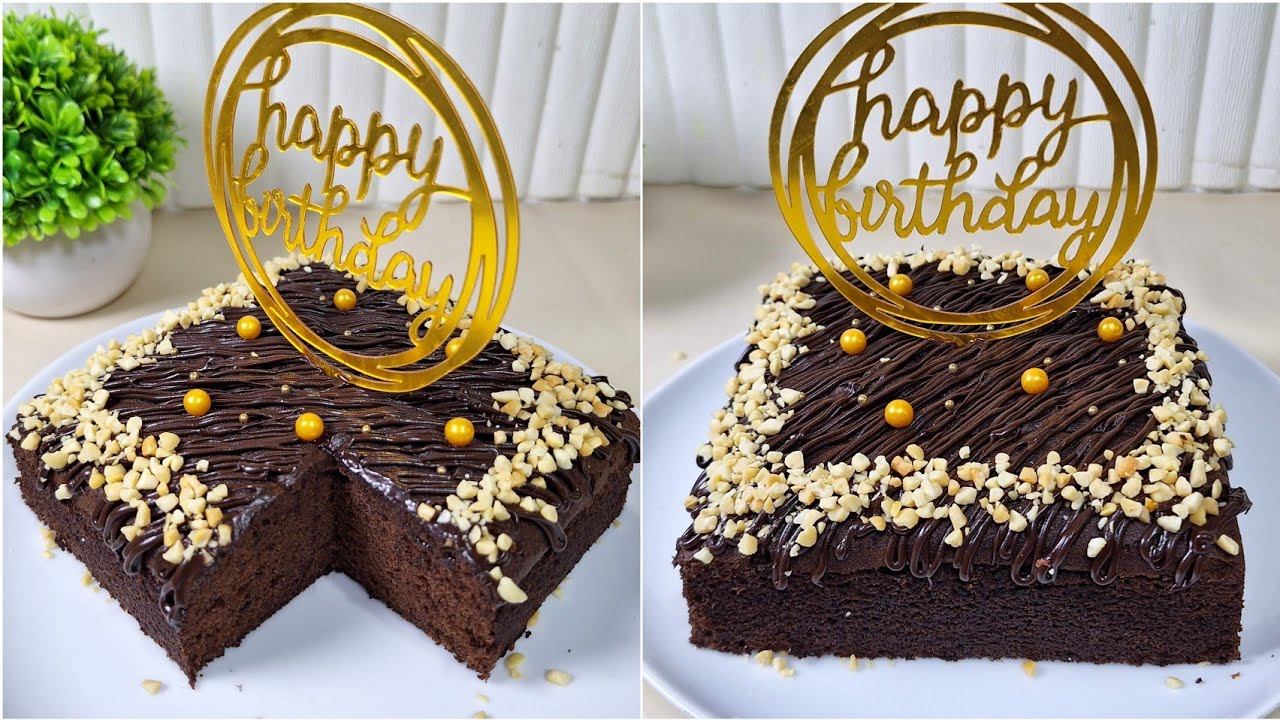 CANTIK DAN ELEGANT ‼️ BROWNIES ULTAH SIMPLE CUMA PAKE 2 TELUR