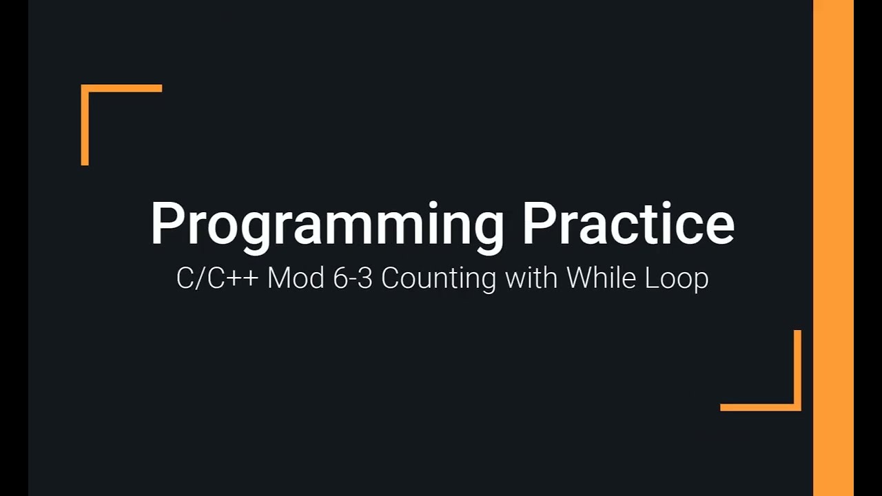C++ Programming Examples 06-3 How to Count with a While Loop