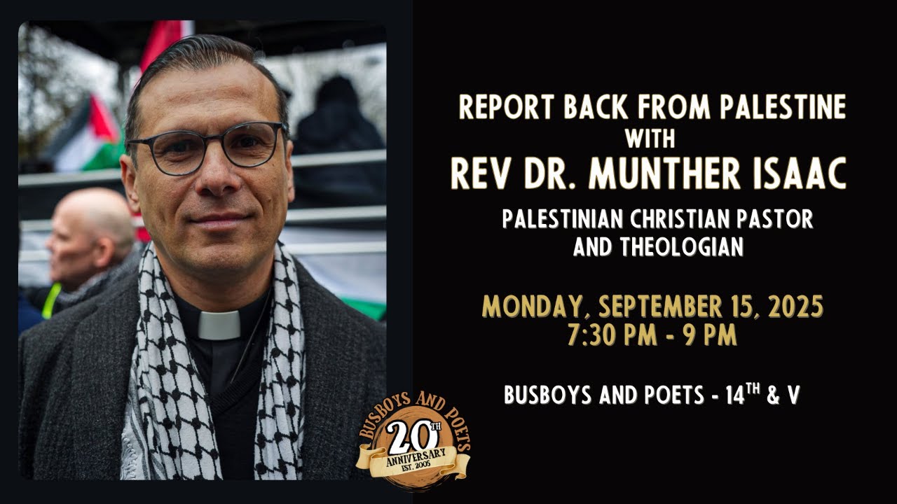 Report Back from Palestine with Rev. Dr. Munther Isaac | Busboys and Poets