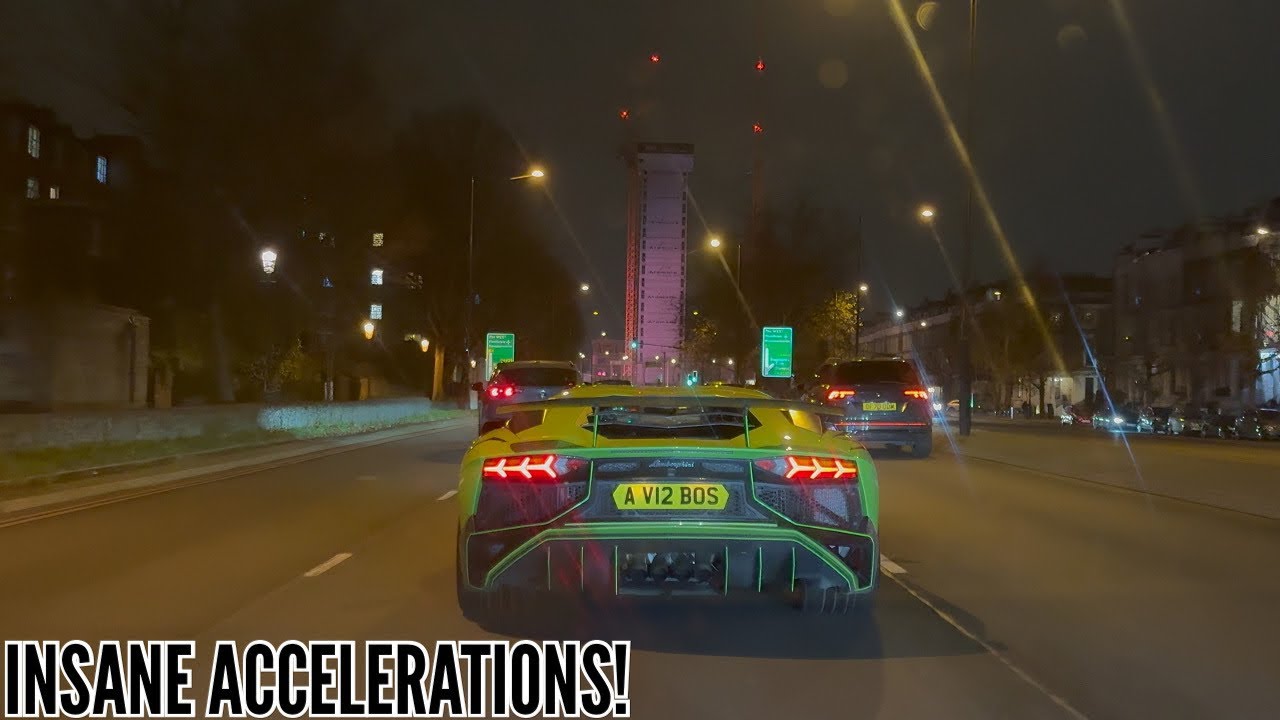 CRAZY BRE LAMBORGHINI AVENTADOR SV INSANE DRIVE! *LOUD ACCELERATIONS & SOUNDS!