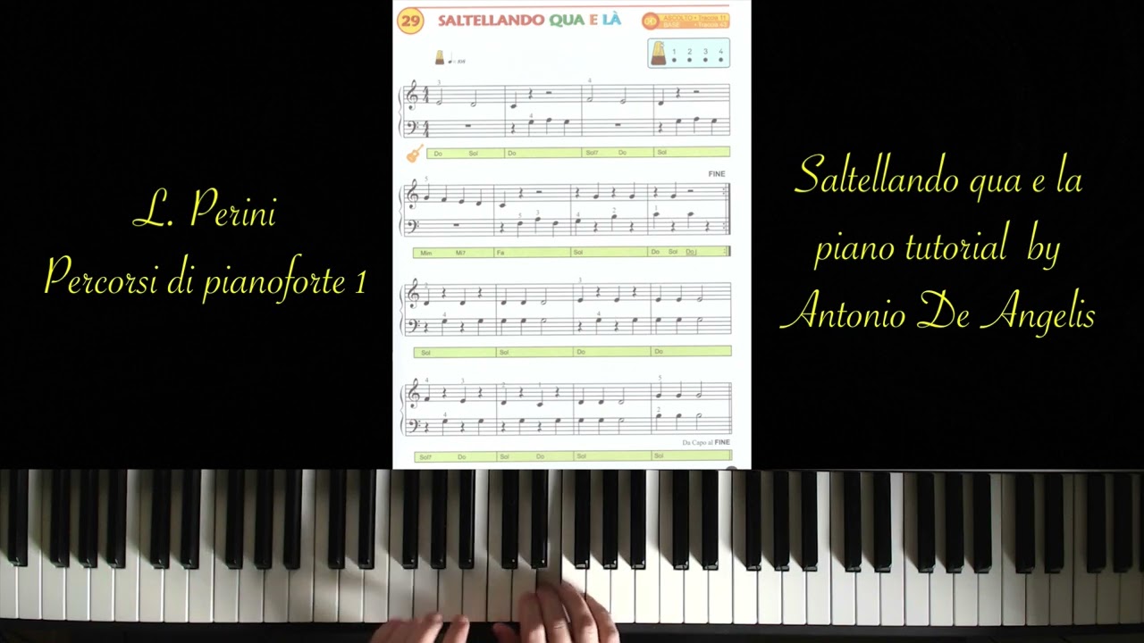 L. Perini - Saltellando qua e la - piano tutorial + sheet by Antonio De Angelis