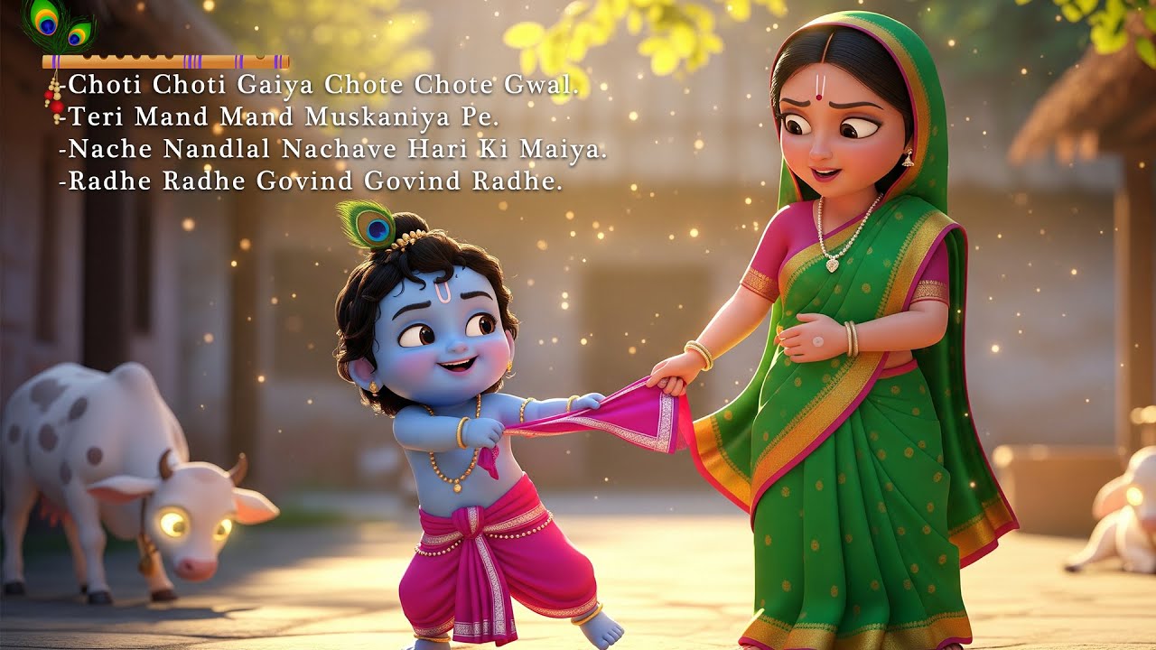A peaceful and joyful krishna bhajans | Relaxing Sleep Music for Kids