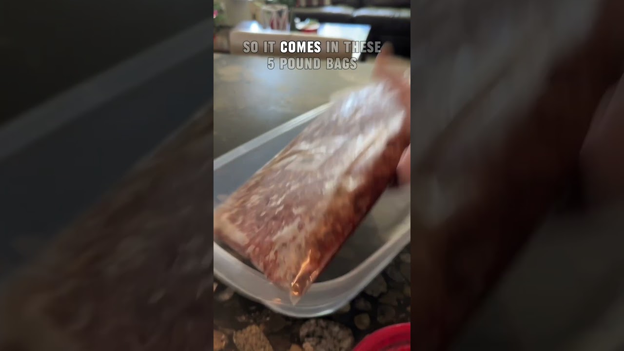 Whole video (1:30) on IG: @crinkle.cuts #dog #dogfood #rawfeeding #rawfood #rawfoodfordogs #dogfood