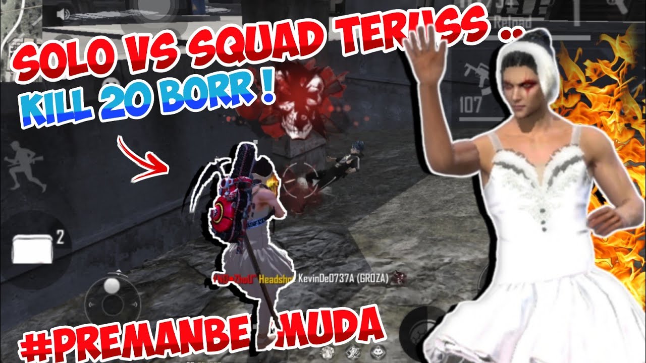 PAKE BUNDLE LEGEND BENCONG FF !! SOLO VS SQUAD, AUTO NGAMUK KILL 20 !! - GARENA FREE FIRE