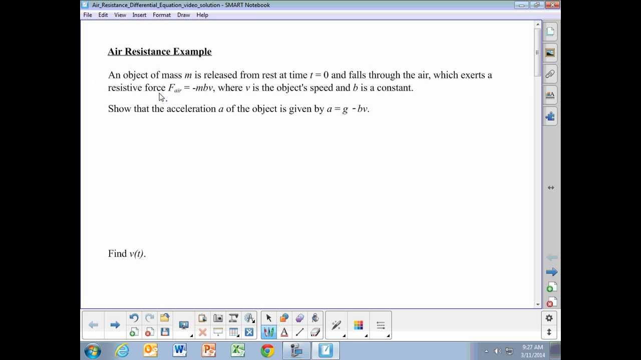 Solving  Differential Equation for Falling Object with Air Resistance
