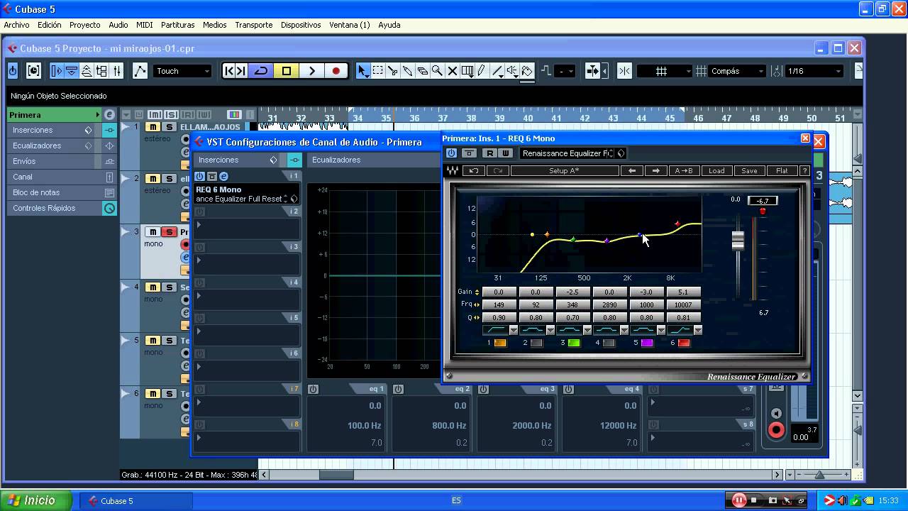 Cubase 5 Tutorial Básico Para Mezclar Voz ( Parte 1 )