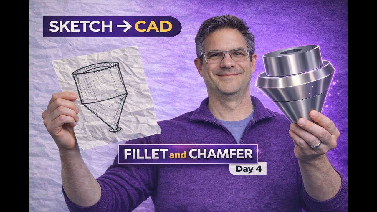 Fusion 360 for Absolute Beginners - Fillet and Chamfer - Day 4 of 11