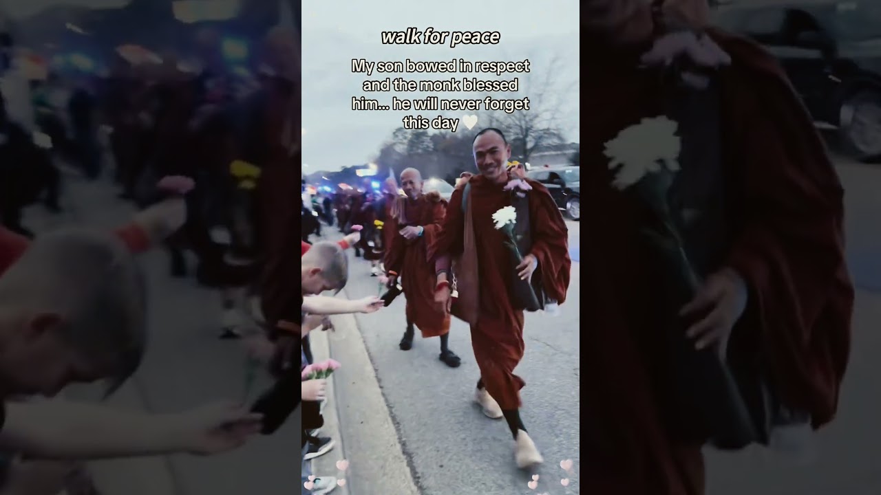 2,300 mile walk for peace!! such a beautiful thing to witness. 